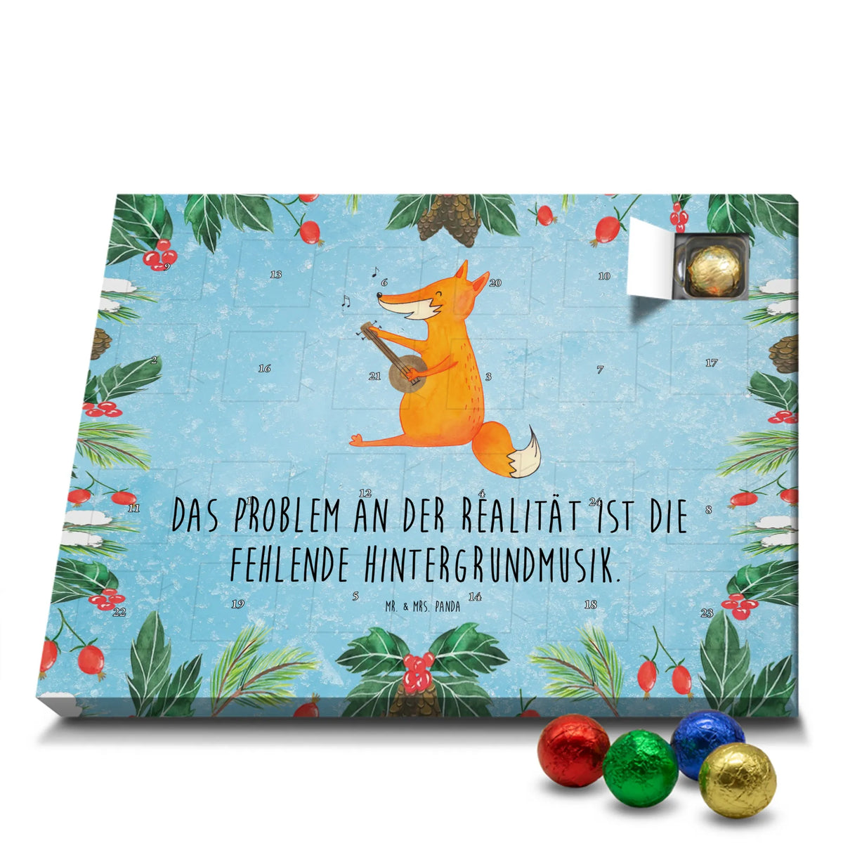 Chocolate advent calendar Fox guitar