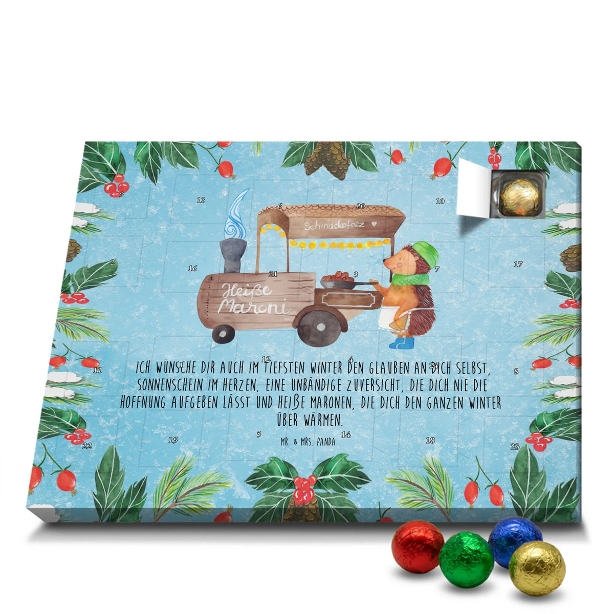 Chocolate advent calendar hedgehog Chestnuts