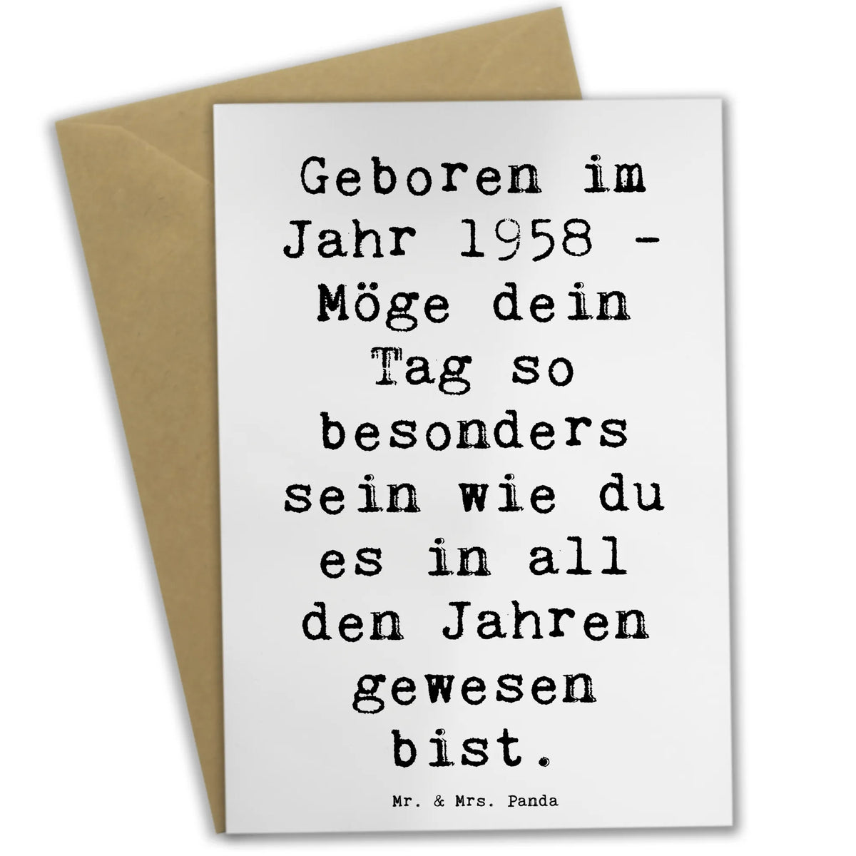 Grußkarte Spruch 1958 Geburtstag