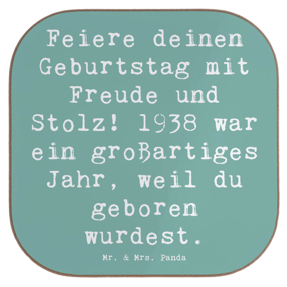 Untersetzer Spruch 1938 Geburtstag