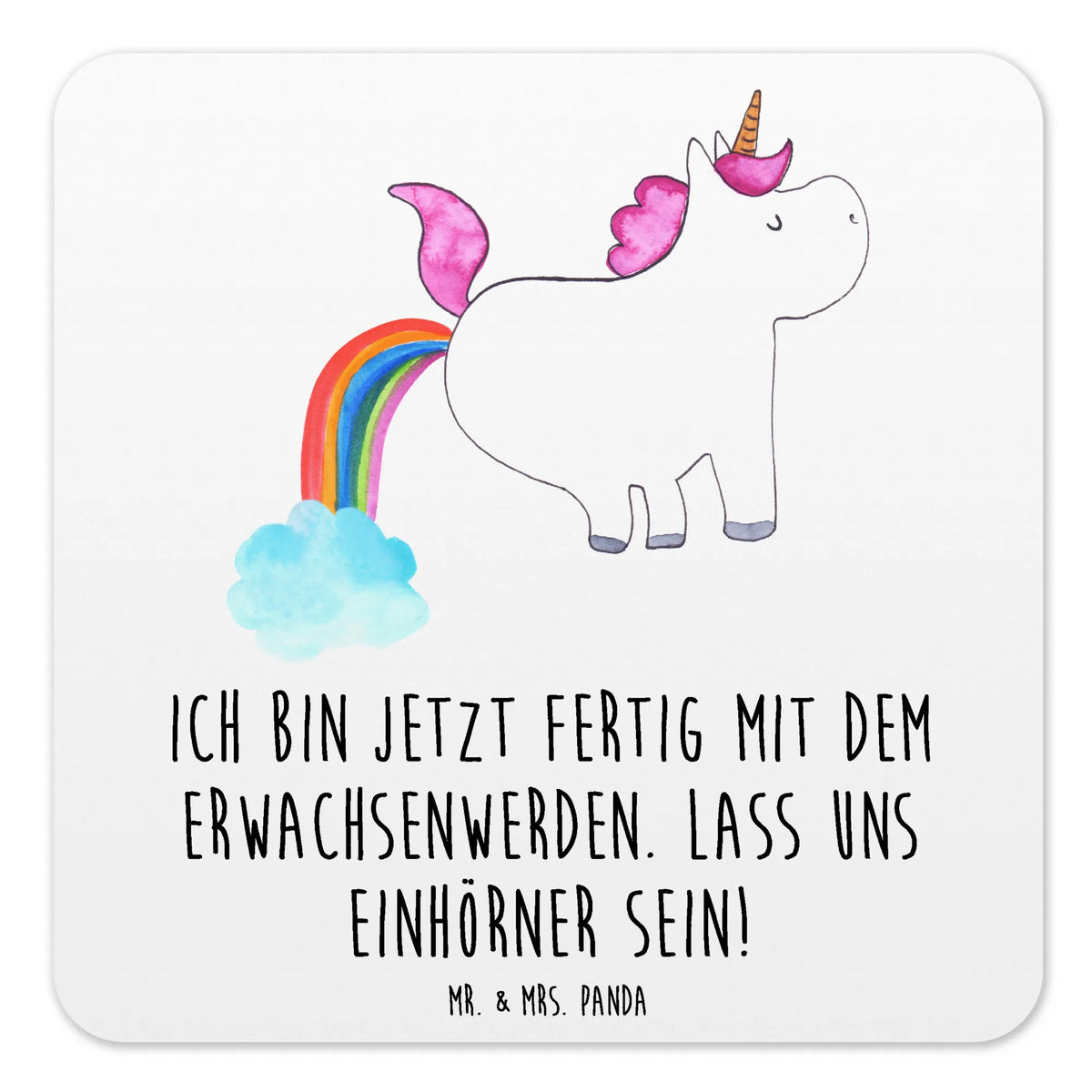 Coaster Set unicorn fart unicorn fart, fart, girlfriend gift, fun, present, rainbow, uniorn saying
