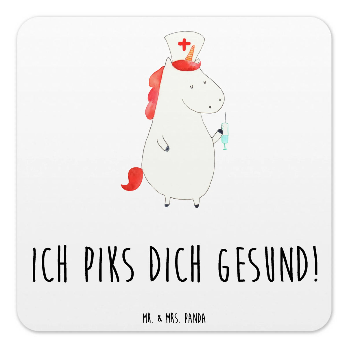 Untersetzer Set Einhorn Krankenschwester