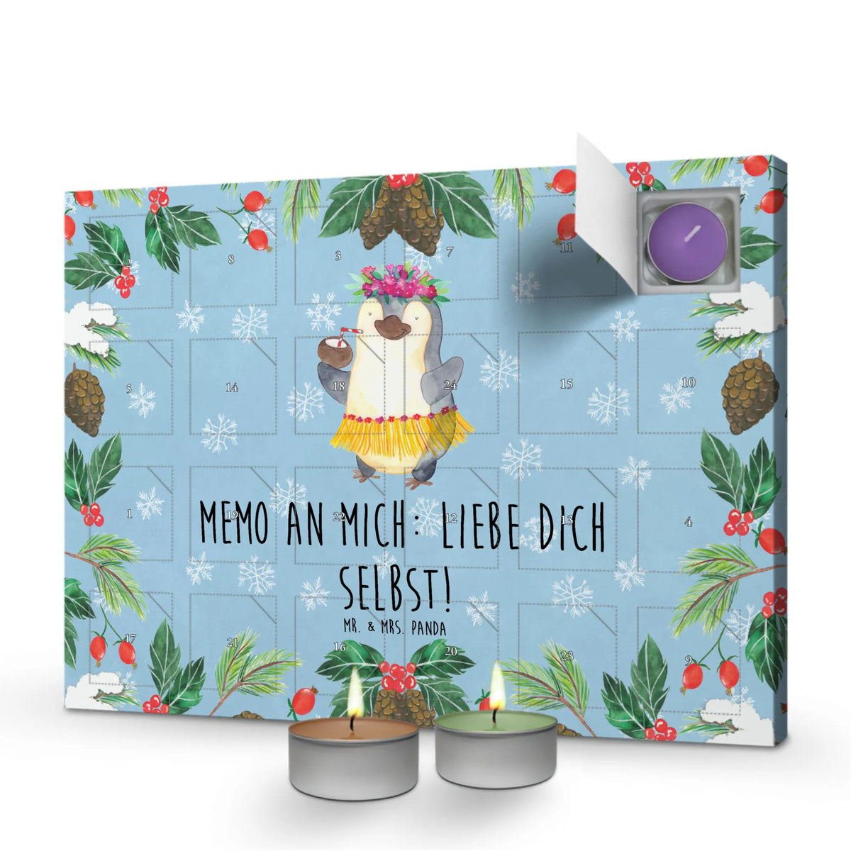 Scented candle advent calendar Penguin coconut North Pole, Penguins, penguins, vacation, coconut