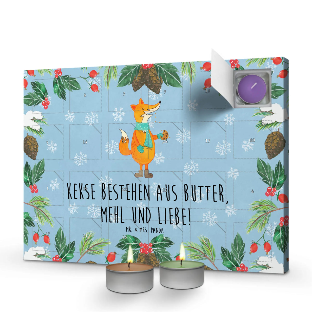 Scented candle advent calendar Fox biscuit