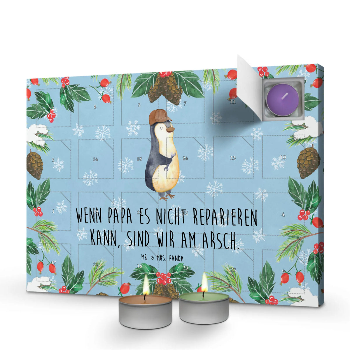 Scented candle advent calendar If Daddy can't fix it, we're screwed.