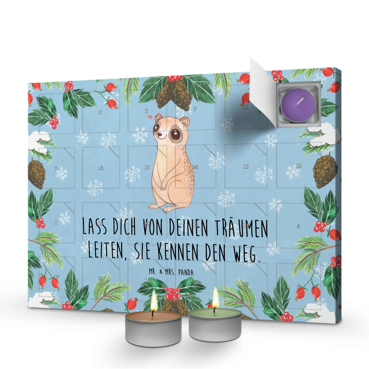 Scented candle advent calendar Slow loris Happy