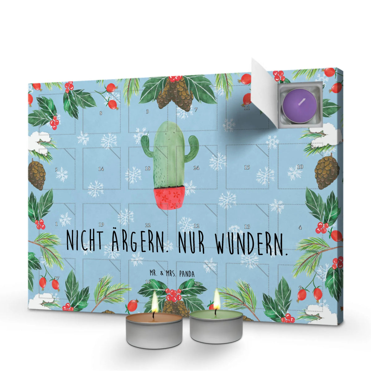 Scented candle advent calendar cactus Fury