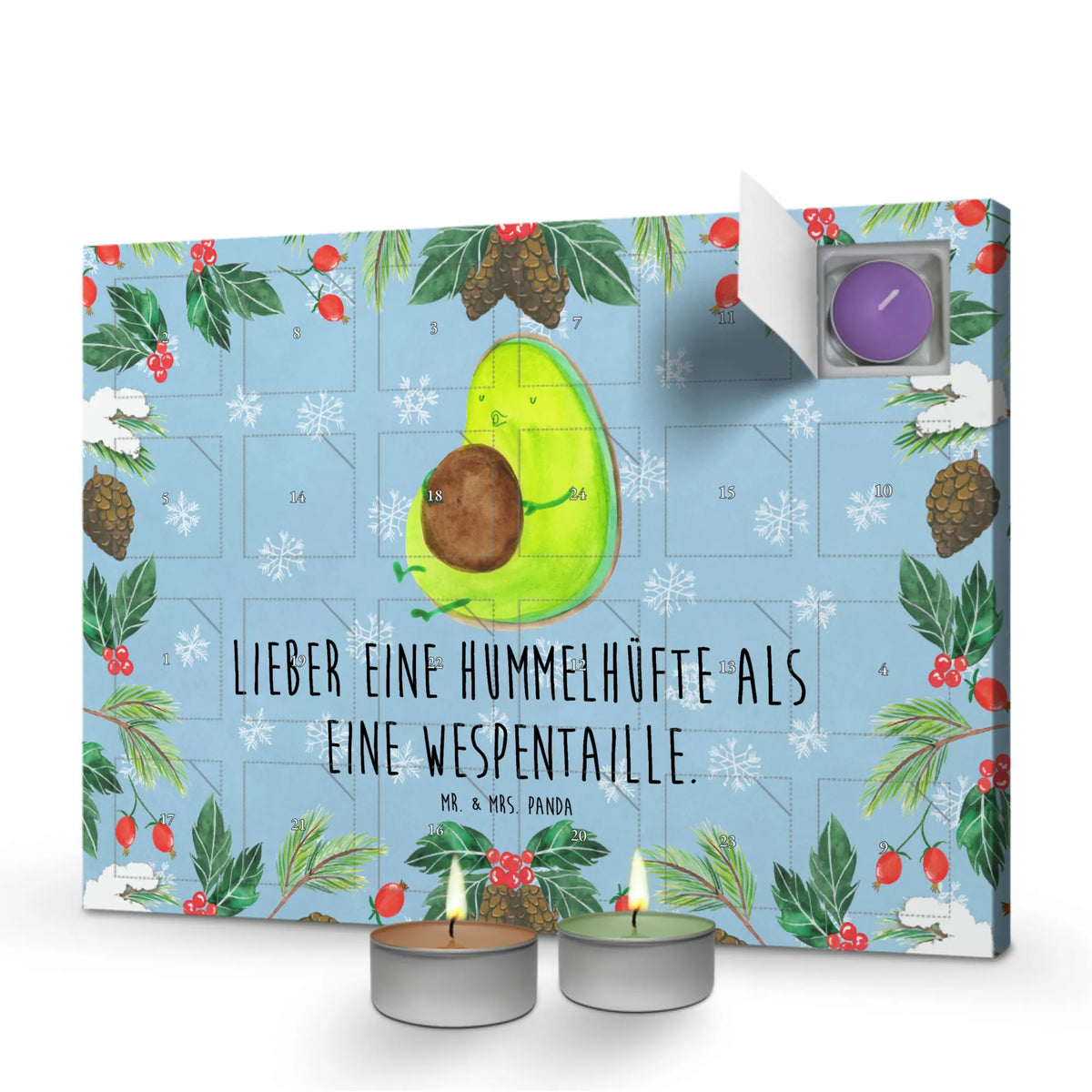 Scented candle advent calendar avocado Pipes