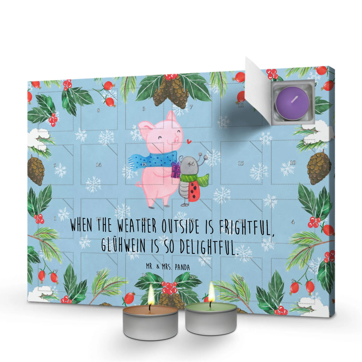 Scented candle advent calendar Glow Pig Snuggle