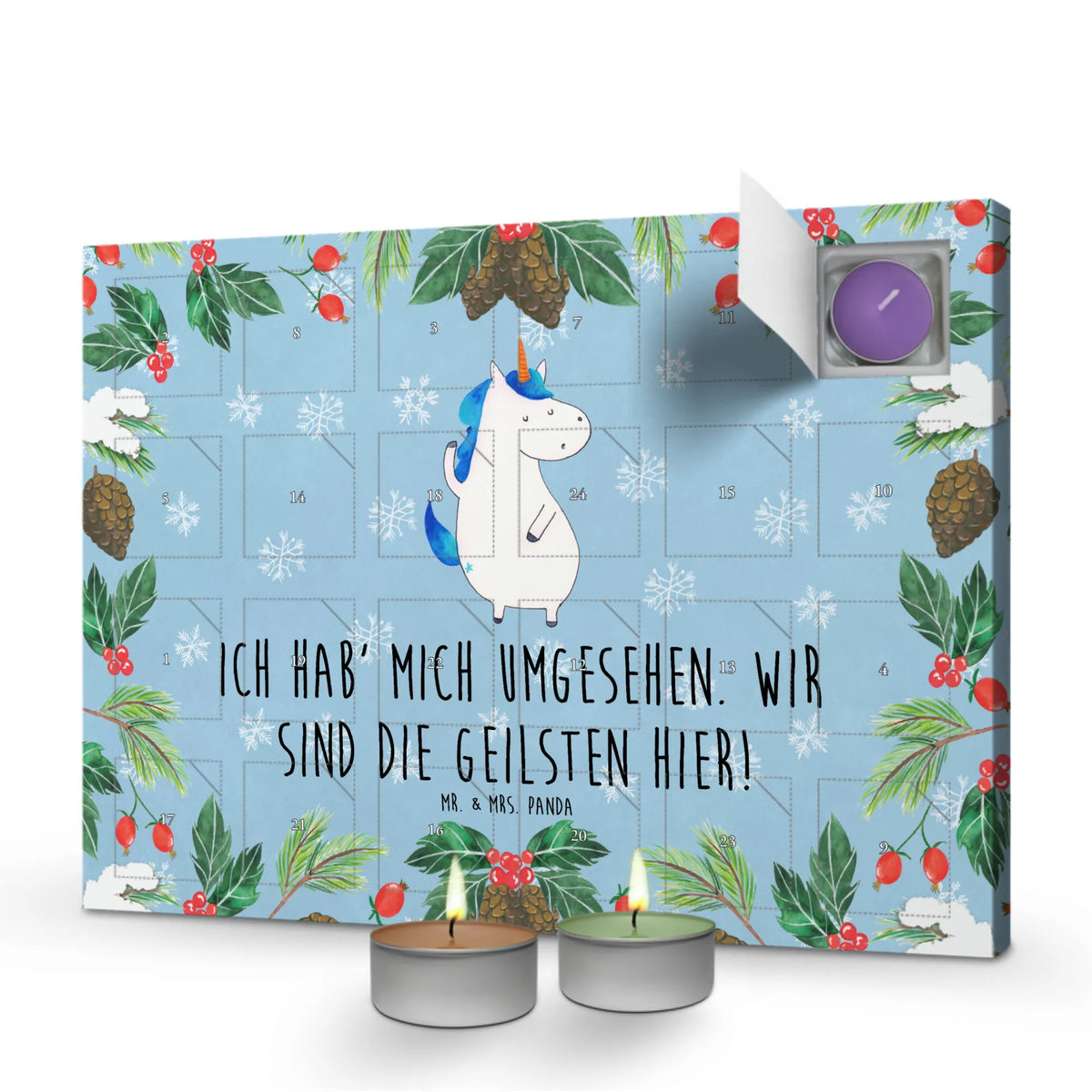 Scented candle advent calendar unicorn Man girlfriend gift, best, girlfriend present, man, pretty, best friend