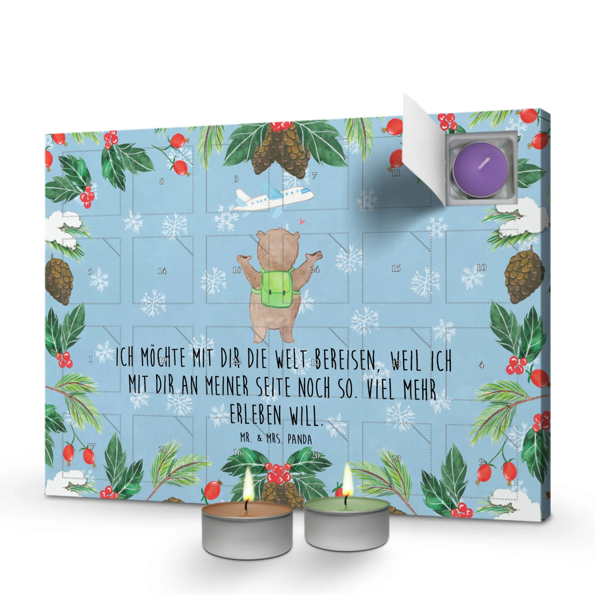 Scented candle advent calendar bear Airplane