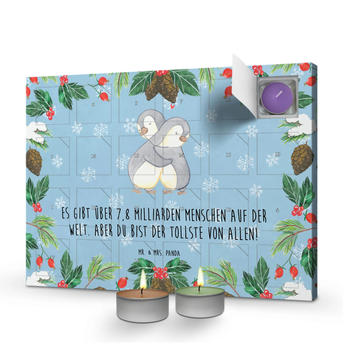 Scented candle advent calendar penguins Cuddle