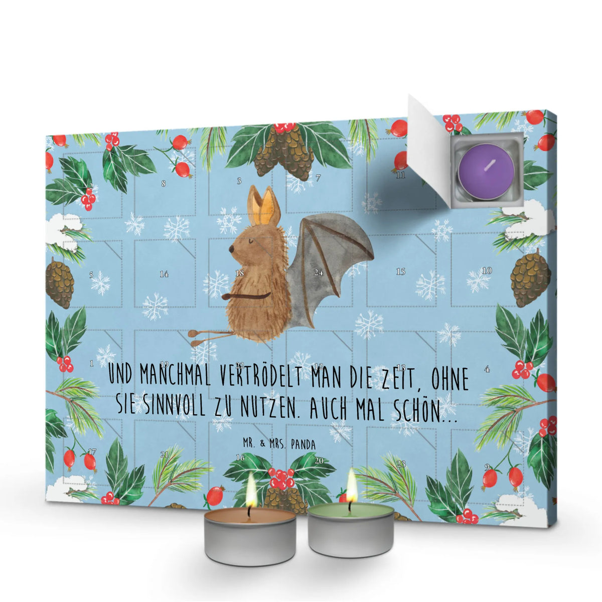 Duftkerzen Adventskalender Fledermaus Sitzen