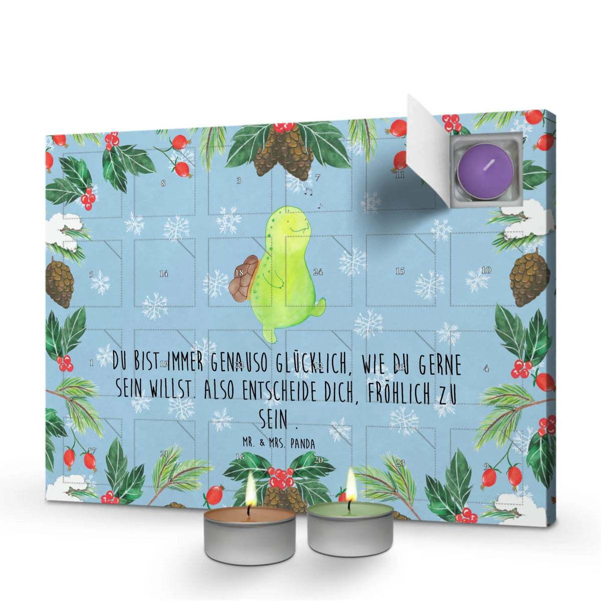 Scented candle advent calendar tortoise Pipes