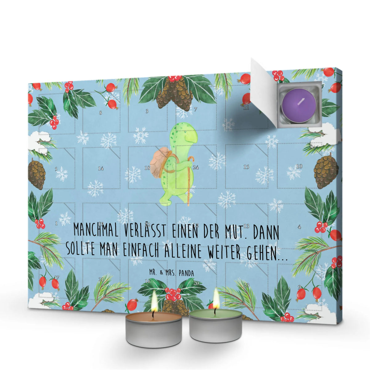 Scented candle advent calendar tortoise walker
