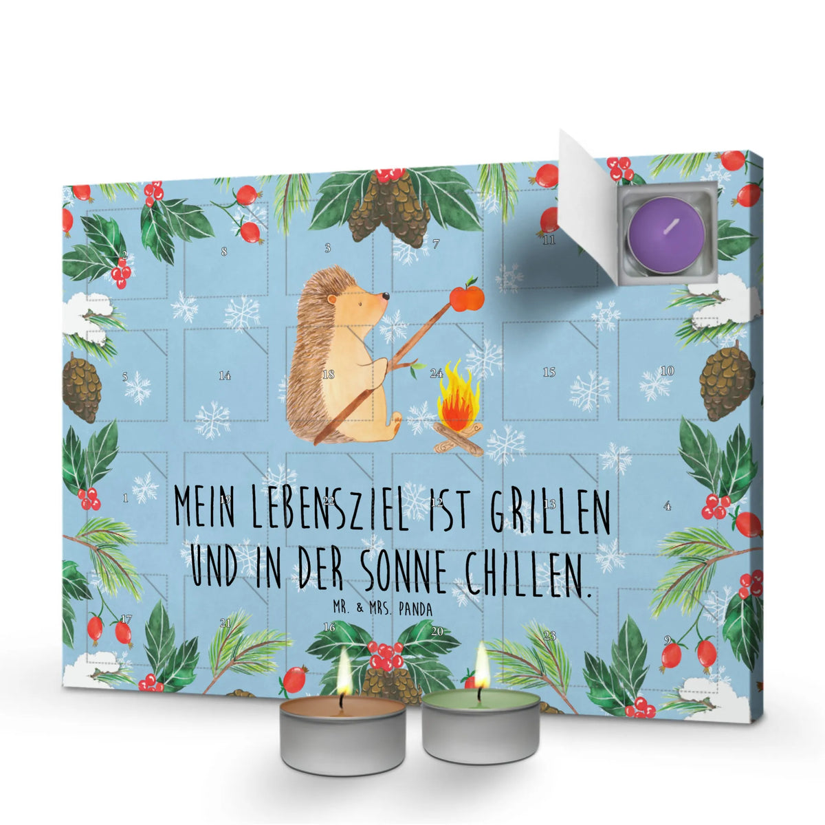 Scented candle advent calendar Hedgehog grilling