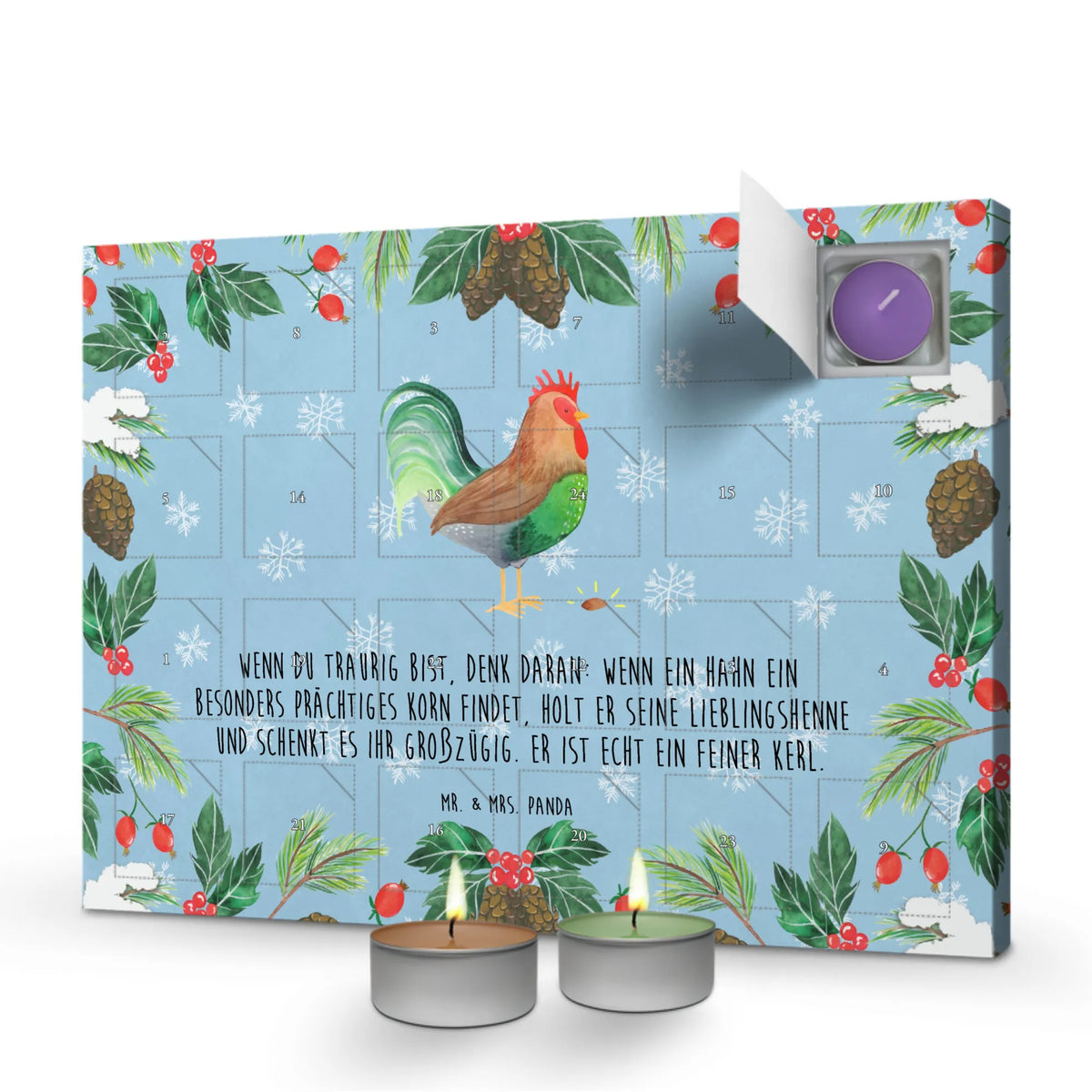 Scented candle advent calendar Faucet grain