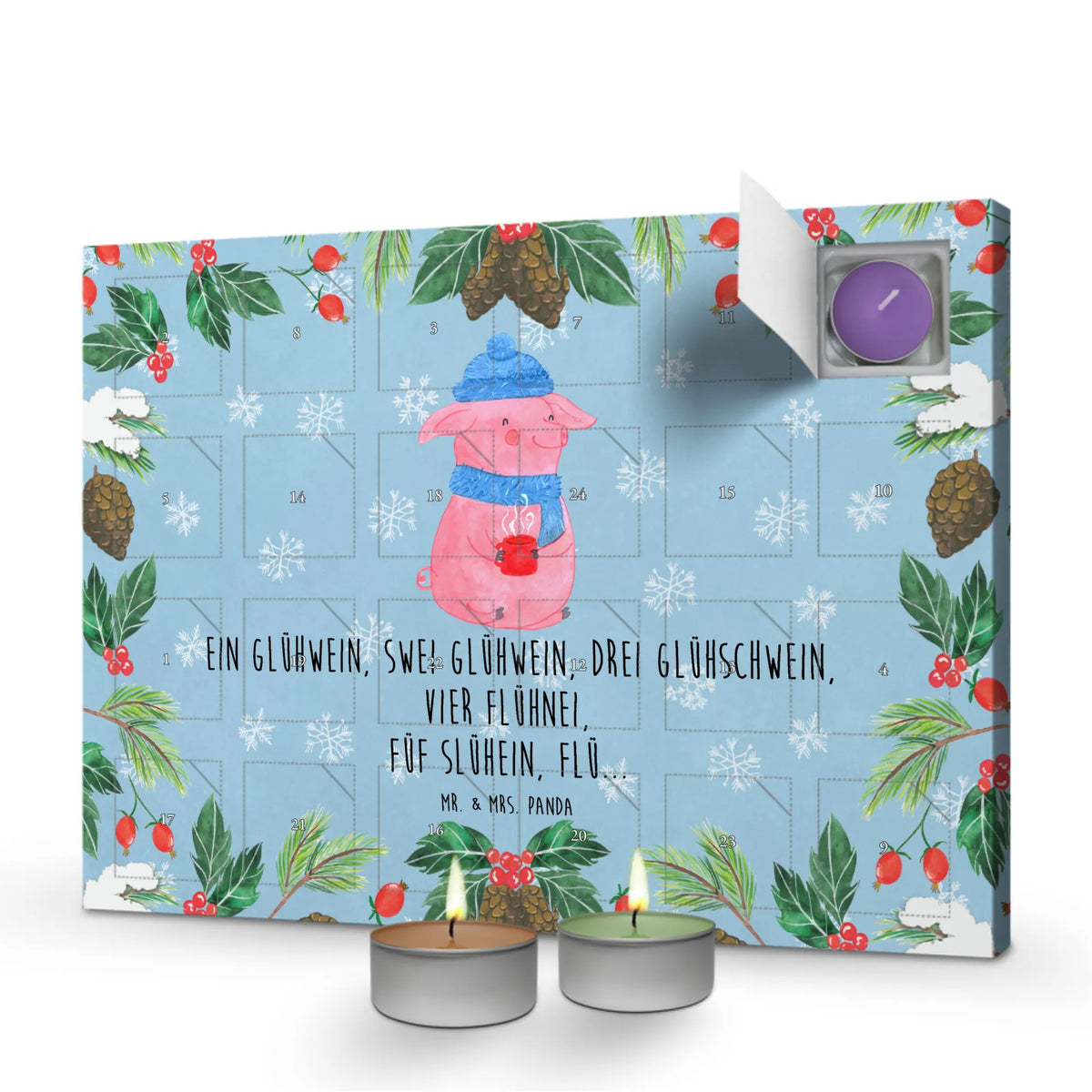 Scented candle advent calendar piggy Mulled wine