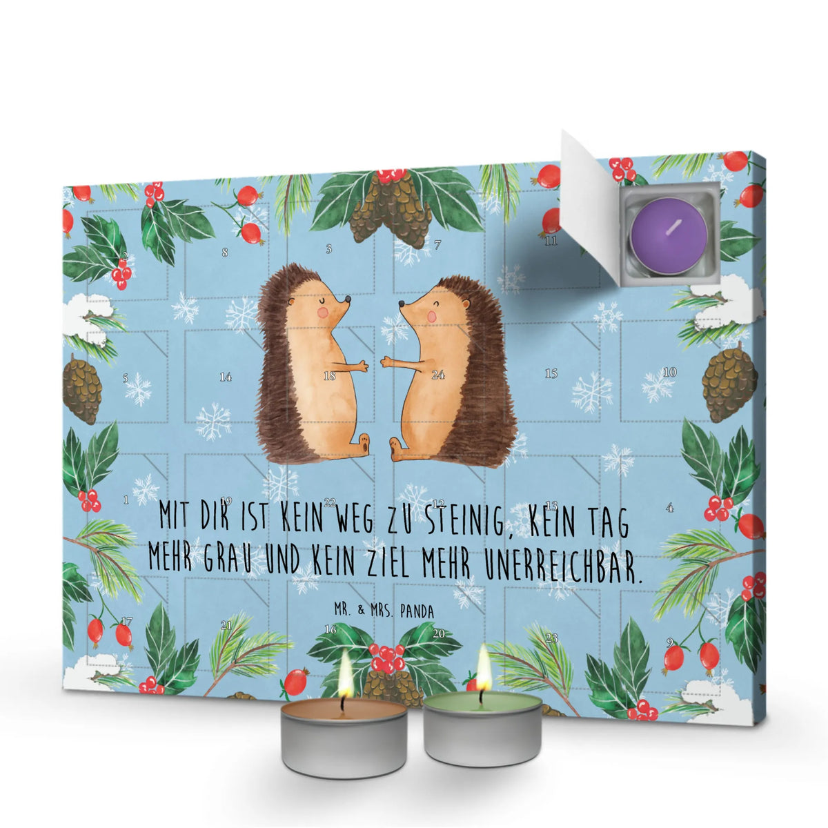 Scented candle advent calendar Hedgehogs in love