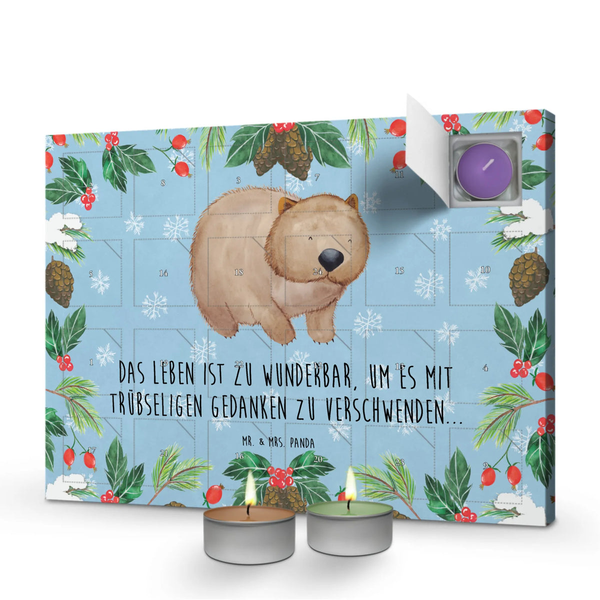 Scented candle advent calendar Wombat
