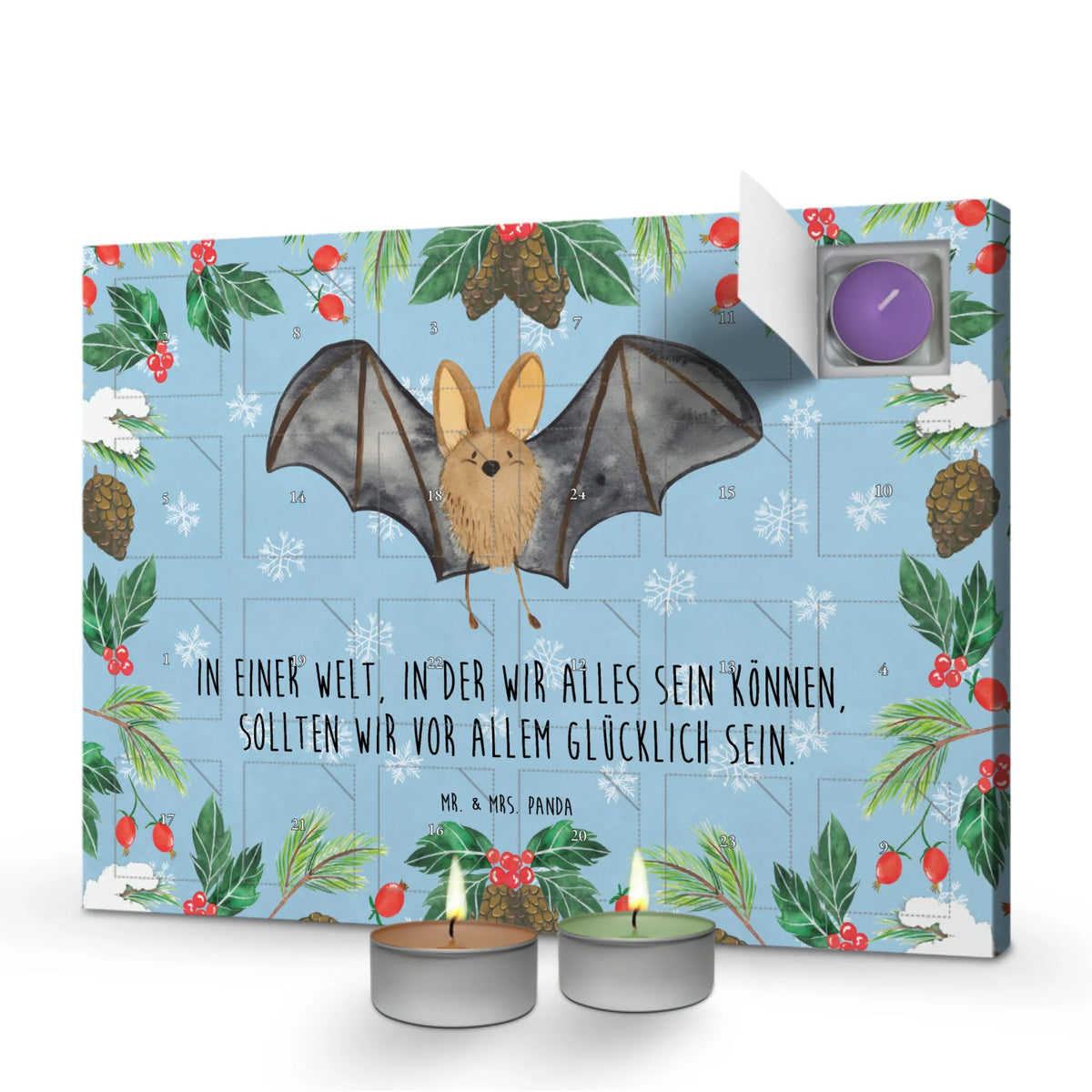 Duftkerzen Adventskalender Fledermaus Flügel