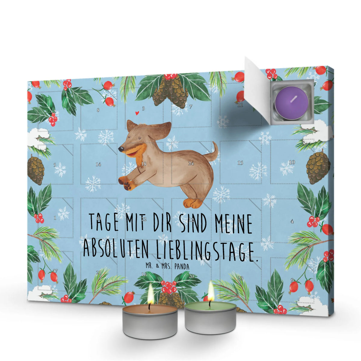 Scented candle advent calendar Dog dachshund