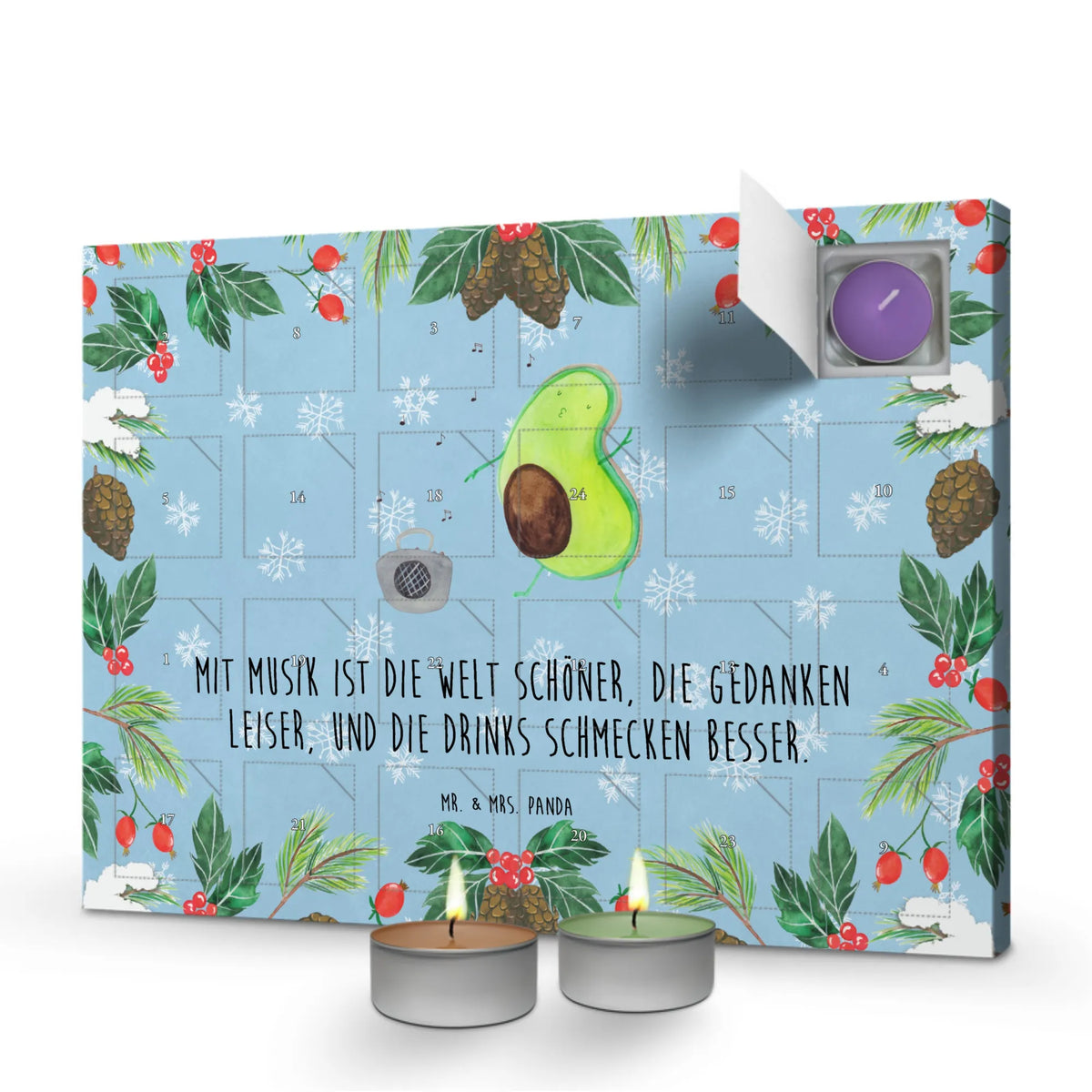 Scented candle advent calendar avocado Dance