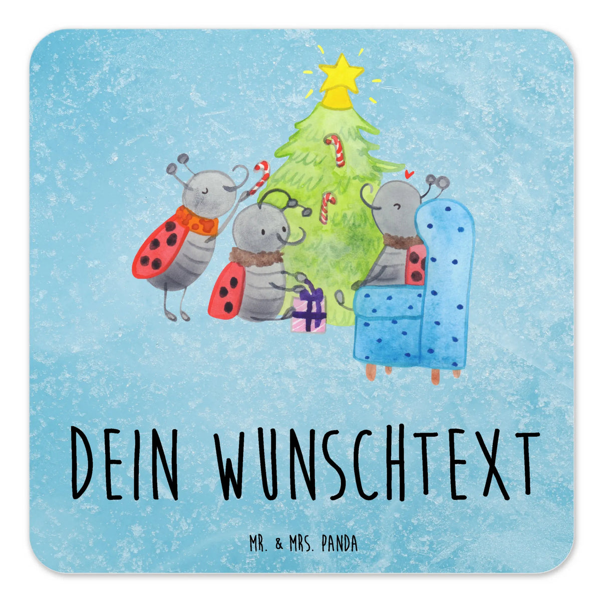 Personalised Coaster Set Christmas Smörle Christmas time, snow