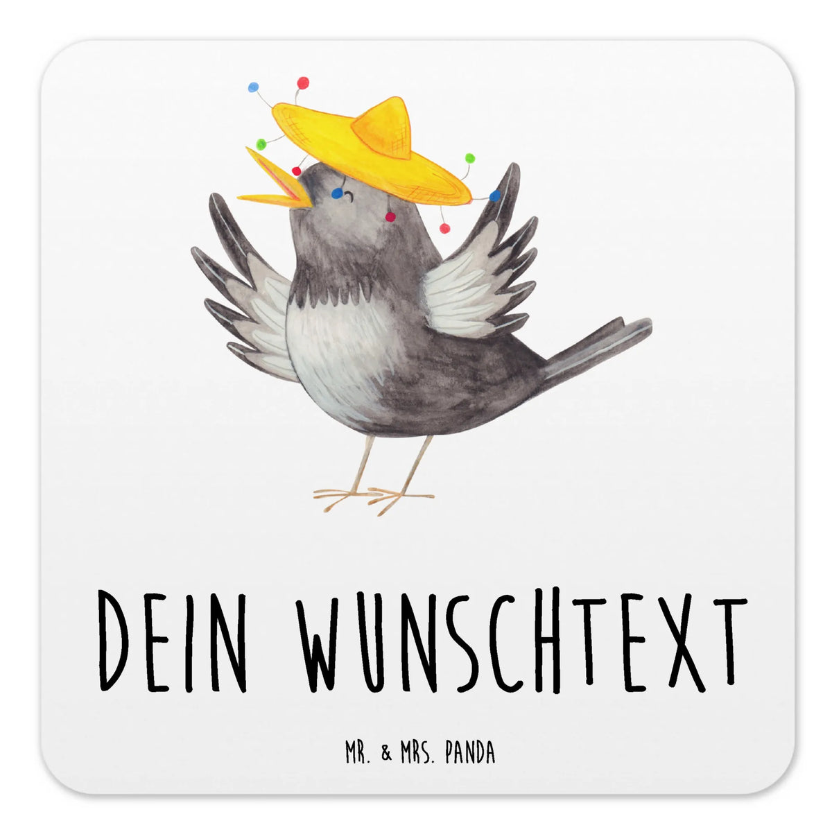 Personalisiertes Untersetzer Set Rabe Sombrero Bieruntersetzer personalisiert, Individuelle Bierdeckel, Untersetzer Personalisiert, Tassenuntersetzer personalisiert, Glasuntersetzer selbst gestalten, individuelle untersetzer, Personalisierte Untersetzer, PErsonalisierte Bierdeckel, Bierdeckel mit Namen, Getränkeuntersetzer personalisiert, Untersetzer selbst gestalten, Bierdeckel selbst gestalten, Tischuntersetzer personalisiert, Bierdeckel Personalisiert, Glasuntersetzer personalisiert, Personalisierte Glasuntersetzer, Personalisierte Bieruntersetzer, Bierdeckel individuell, Glasuntersetzer mit Namen, Untersetzer mit Namen, Lustige Sprüche, Tiere, Tiermotive, Gute Laune, Vögel, Rabe, Motivation, Glück Spruch, Froh, Fröhlich sein, Vogel, glücklich sein, Elster, Spruch Positiv