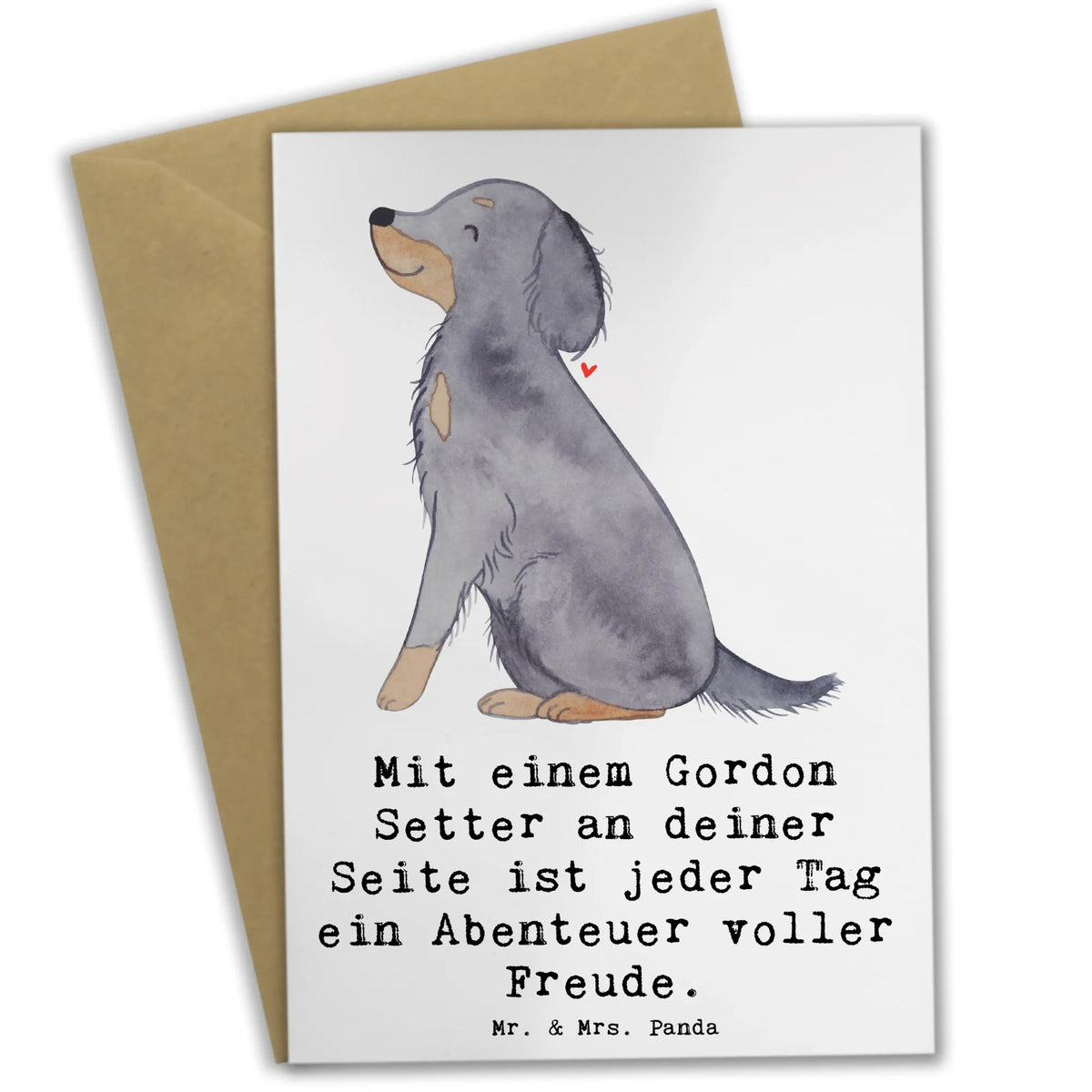 Grußkarte Gordon Setter Freude neujahrskarte, abiturkarte, genesungskarte, vatertagskarte, firmungskarte, kommunionskarte, valentinstagskarte, glückwunschkarten, babykarte, osterkarten, weihnachtskarten, hochzeitskarten, dankeskarten, Beileidskarte, jubiläumskarte, Grußkarte, Glückwunschkarte, Motivkarte, einladungskarten, spruchkarte, Grußkarten, Klappkarte, osterkarte, Geschenk, Schenken, Hund, Hunderasse, Rassehund, Hundebesitzer, Tierfreund, Welpe