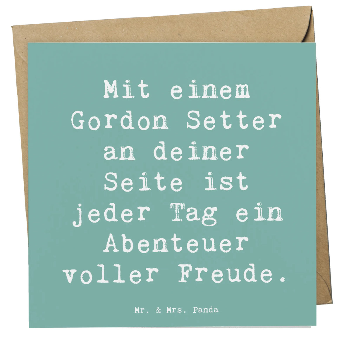Deluxe Karte Spruch Gordon Setter Freude anlasskarte, Klappkarte, Glückwunschkarte, doppelkarte, faltkarte, Grußkarte, Schenken, Welpe, Tierfreund, Hund, Hundebesitzer, Rassehund, Hunderasse, Geschenk