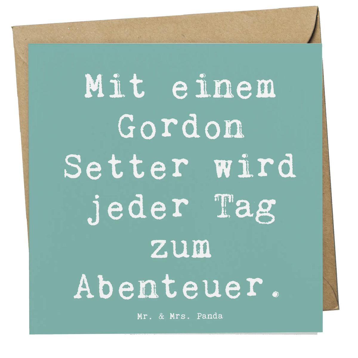 Deluxe Karte Spruch Gordon Setter Abenteuer doppelkarte, anlasskarte, Klappkarte, Grußkarte, Glückwunschkarte, faltkarte, Schenken, Welpe, Tierfreund, Hund, Hundebesitzer, Rassehund, Hunderasse, Geschenk