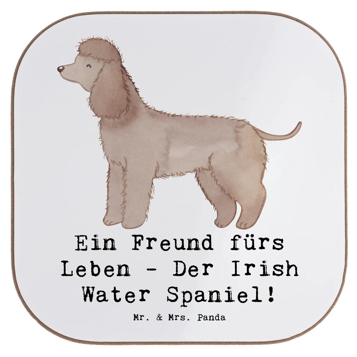 Square coaster Ein Freund fürs Leben - Der Irish Water Spaniel!