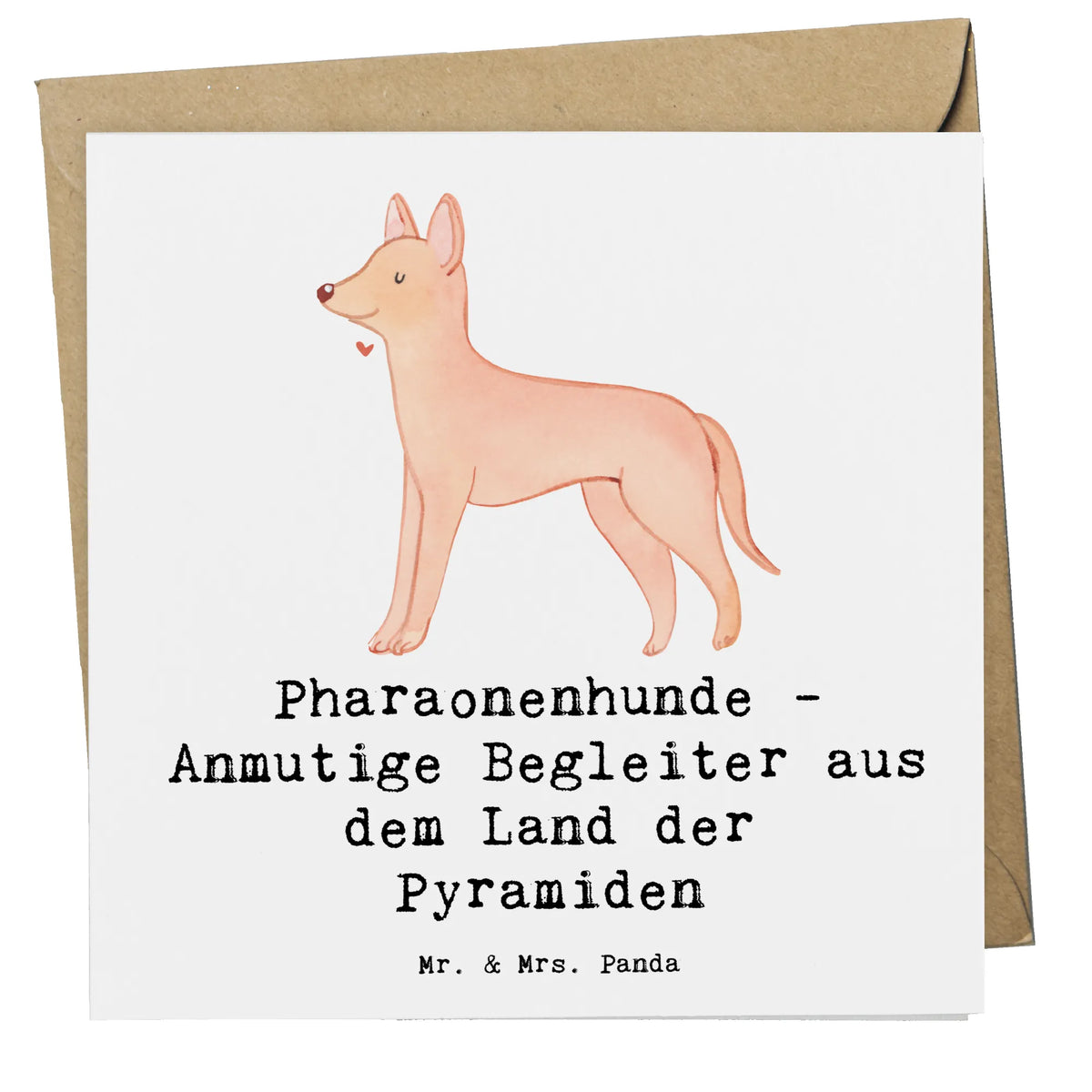 Deluxe Karte Pharaonenhund Freunde anlasskarte, Grußkarte, Glückwunschkarte, faltkarte, doppelkarte, Klappkarte, Geschenk, Schenken, Hund, Hunderasse, Rassehund, Hundebesitzer, Tierfreund, Welpe