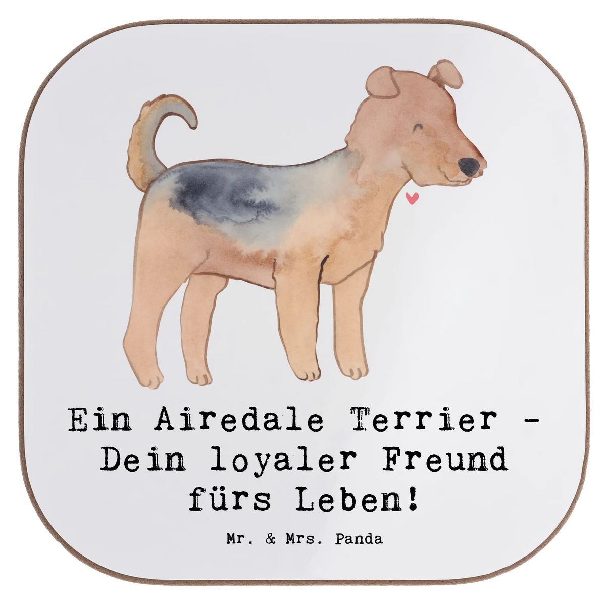 Square coaster Ein Airedale Terrier - Dein loyaler Freund fürs Leben!