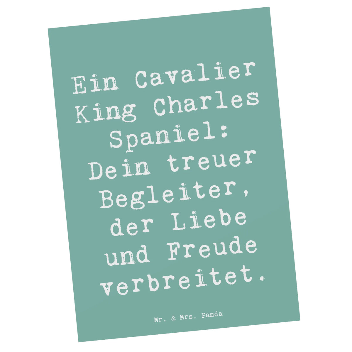 Pocztówka Powiedzenie Ein Cavalier King Charles Spaniel: Dein treuer Begleiter, der Liebe und Freude verbreitet. dawanie, prezent, Pies, rasa psa, pies rasowy, właściciel psa, miłośnik zwierząt, szczeniak