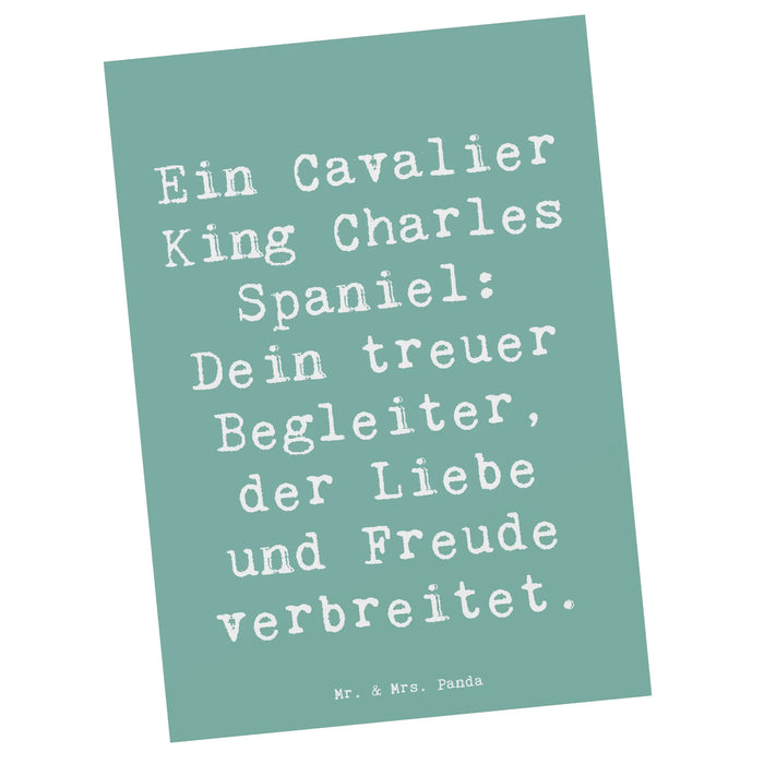 Pocztówka Powiedzenie Ein Cavalier King Charles Spaniel: Dein treuer Begleiter, der Liebe und Freude verbreitet.