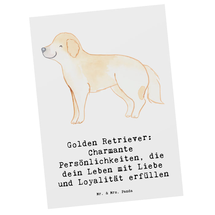 Postkarte Golden Retriever Charme