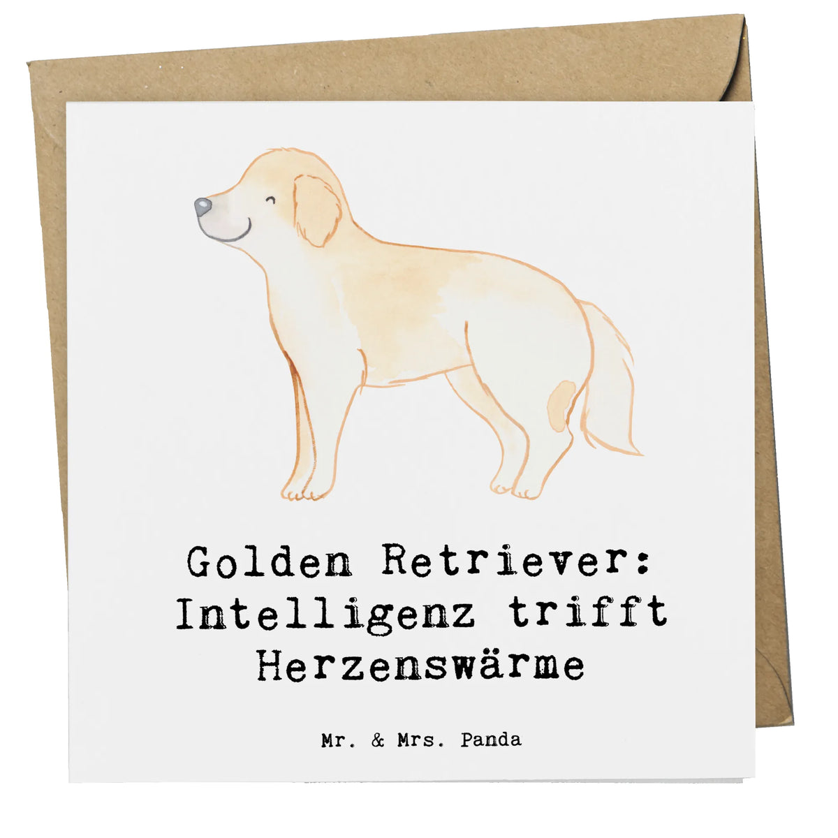 Deluxe Karte Golden Retriever Liebe Klappkarte, faltkarte, Glückwunschkarte, anlasskarte, doppelkarte, Grußkarte, Geschenk, Schenken, Hund, Hunderasse, Rassehund, Hundebesitzer, Tierfreund, Welpe