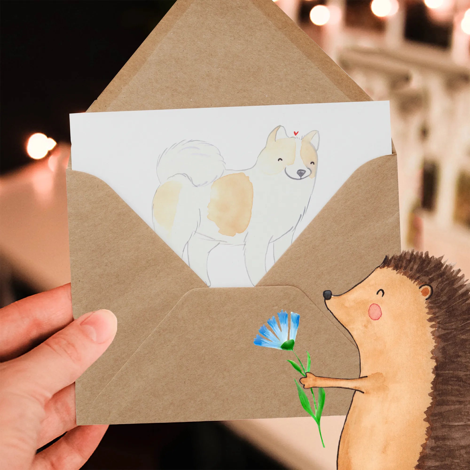 Deluxe Card Ein Thai Bangkaew macht das Haus zum Zuhause! Glückwunschkarte, faltkarte, doppelkarte, Klappkarte, Grußkarte, anlasskarte, Geschenk, Schenken, Hund, Hunderasse, Rassehund, Hundebesitzer, Tierfreund, Welpe