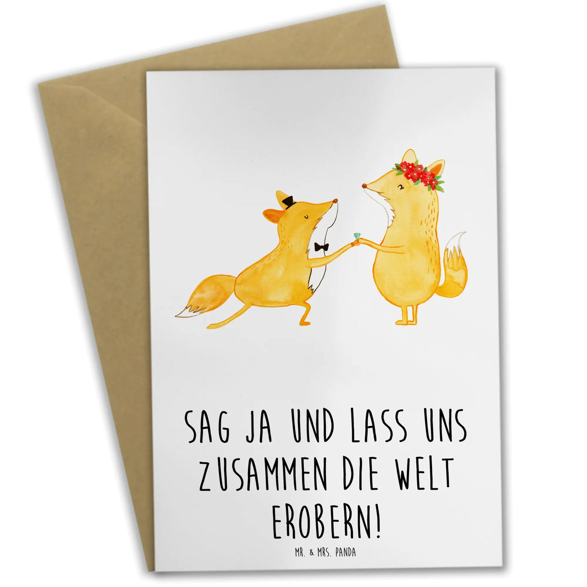 Greetings card Sag Ja und lass uns zusammen die Welt erobern! marriage, Wedding, gifts