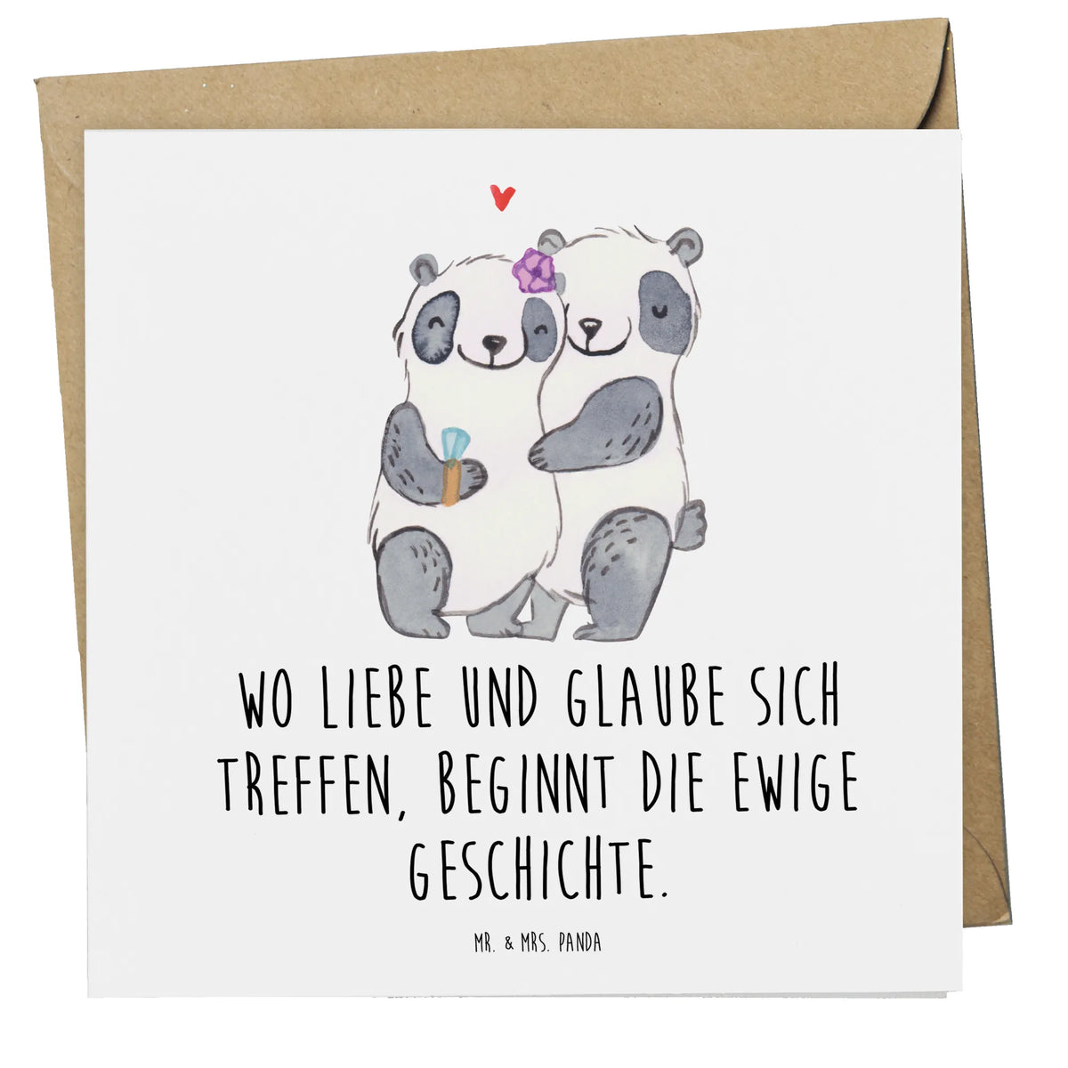 Deluxe Card Wo Liebe und Glaube sich treffen, beginnt die ewige Geschichte.