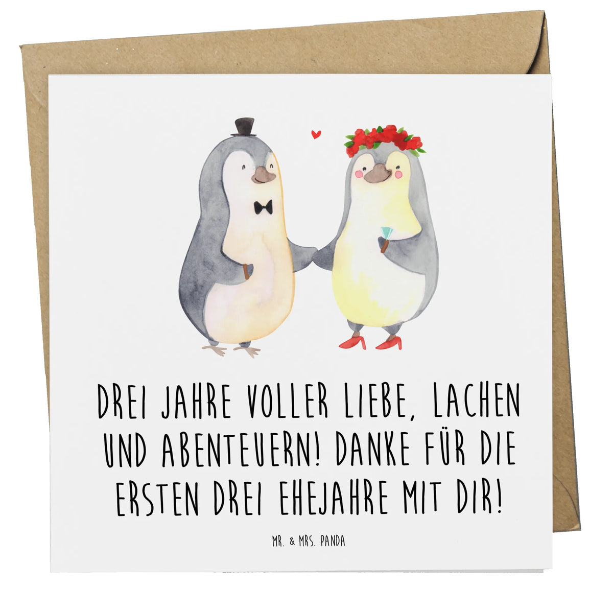 Deluxe Card Drei Jahre voller Liebe, Lachen und Abenteuern! Danke für die ersten drei Ehejahre mit dir! gifts, Wedding, marriage