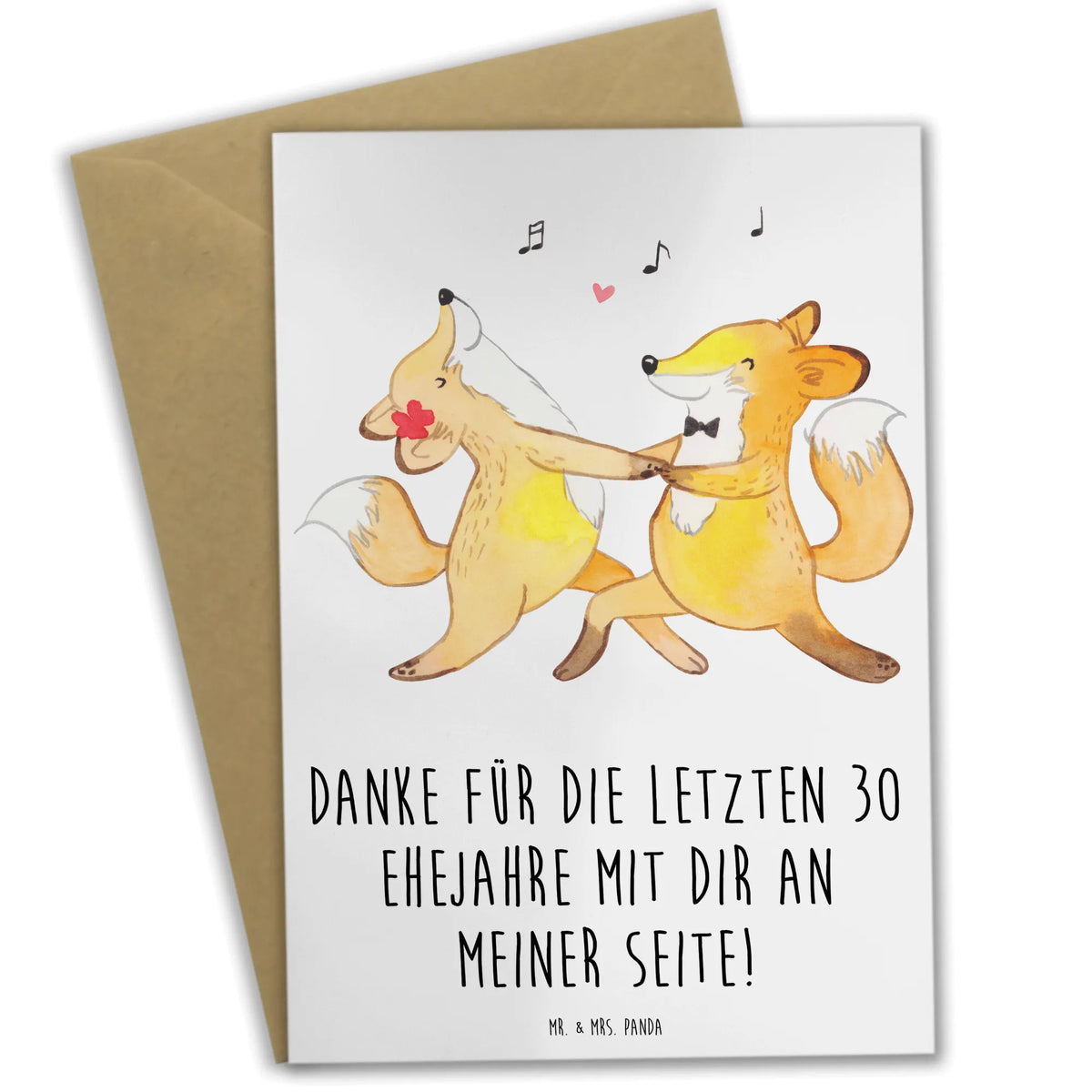 Grußkarte 30. Hochzeitstag Perlenhochzeit