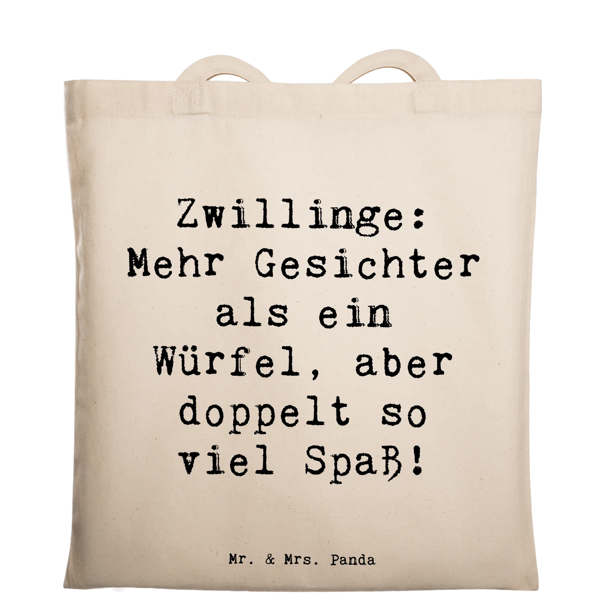 Tote bag Saying Zwillinge: Mehr Gesichter als ein Würfel, aber doppelt so viel Spaß!