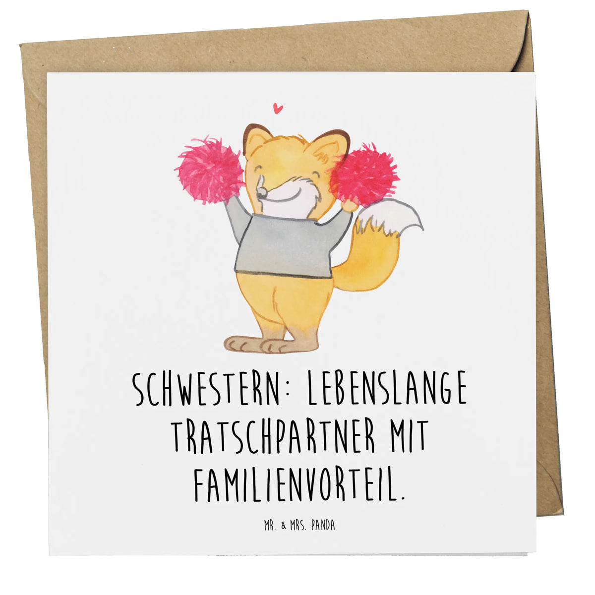 Deluxe Karte Schwestern Tratschpartner faltkarte, anlasskarte, Klappkarte, Glückwunschkarte, Grußkarte, doppelkarte, Mama, Bruder, Schwester, Familie, Opa, Vatertag, Oma, Muttertag, Papa