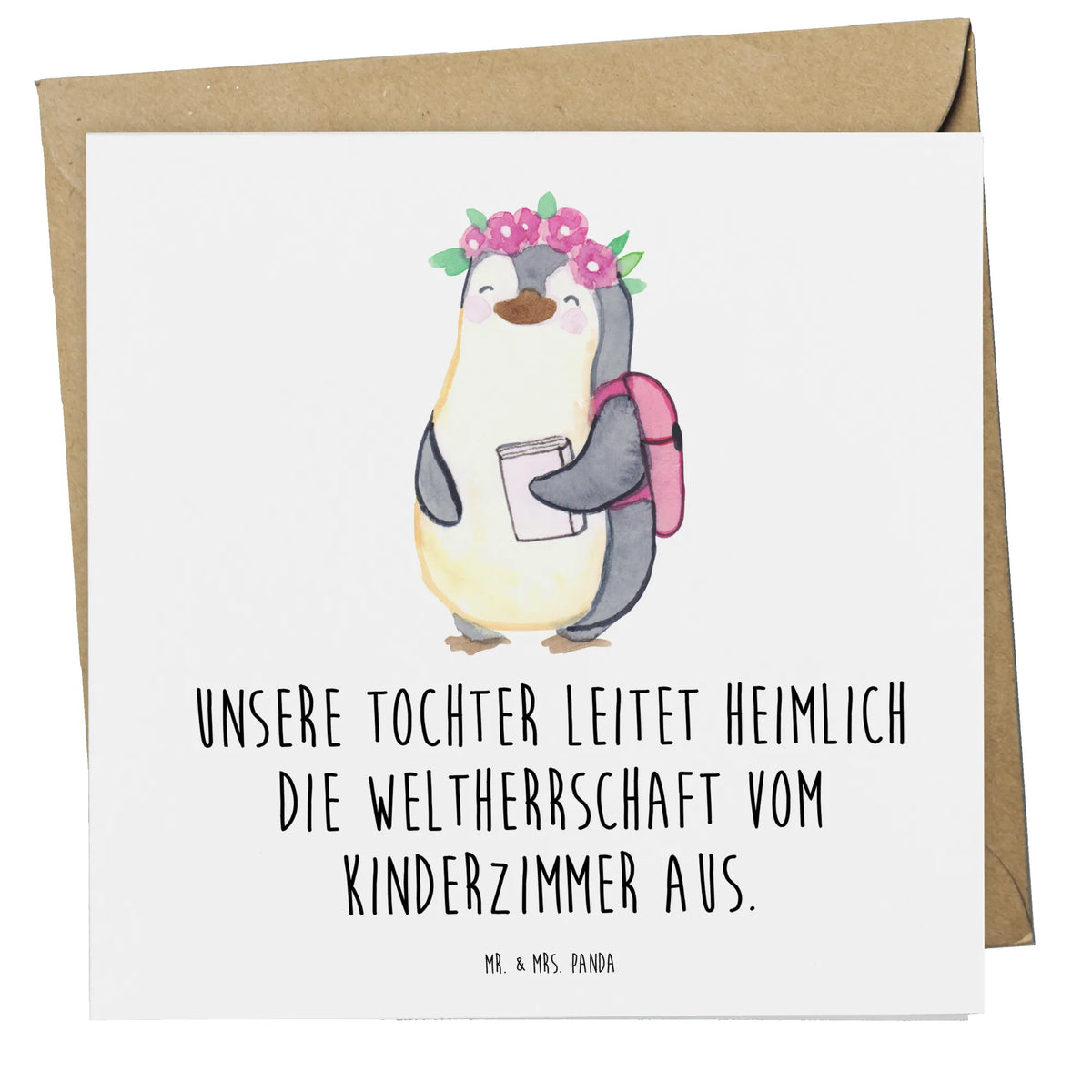 Deluxe Karte Tochter Weltherrschaft Glückwunschkarte, doppelkarte, Grußkarte, anlasskarte, Klappkarte, faltkarte, Mama, Bruder, Schwester, Familie, Opa, Vatertag, Oma, Muttertag, Papa