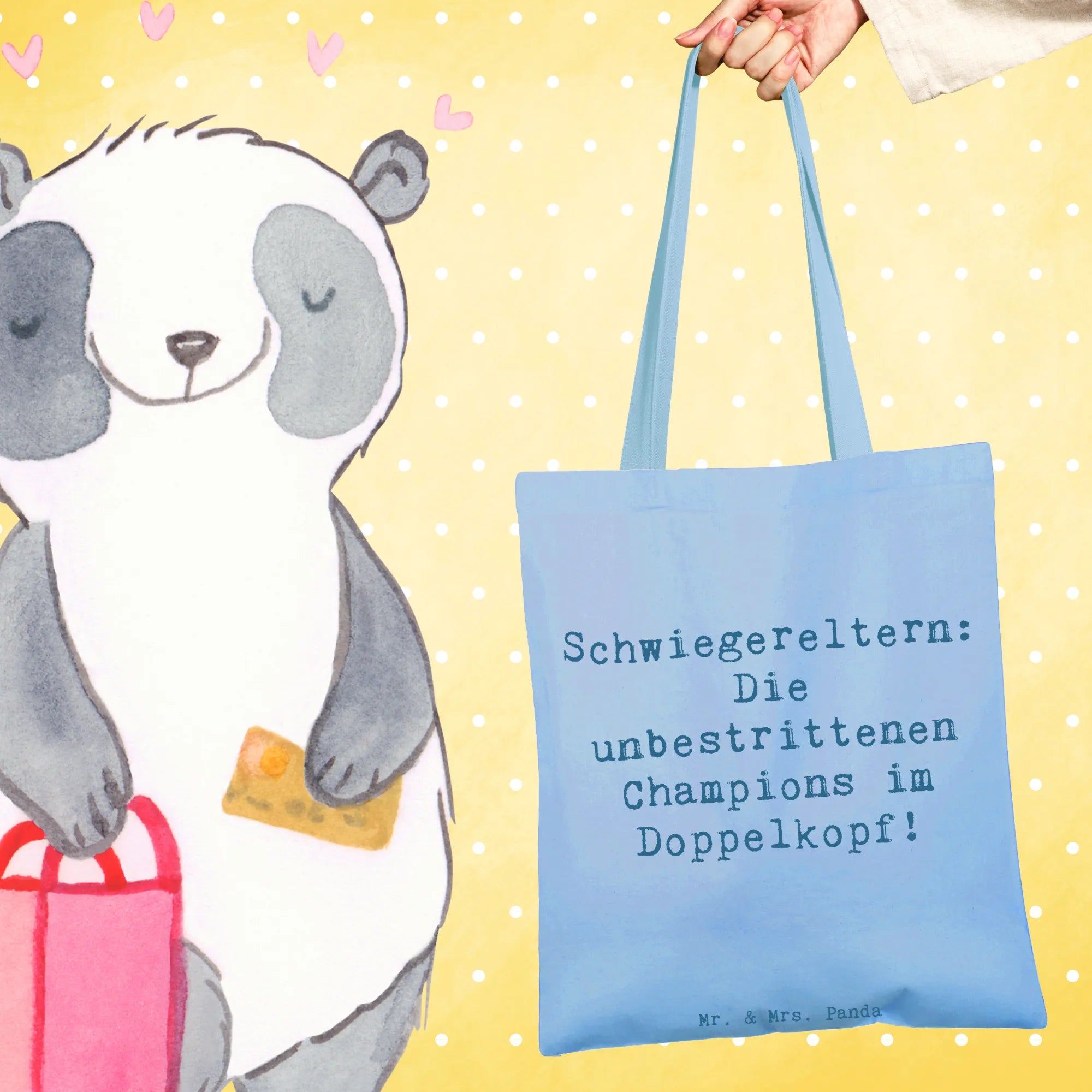 Tote bag Saying Schwiegereltern: Die unbestrittenen Champions im Doppelkopf! Father's Day, Mother's Day