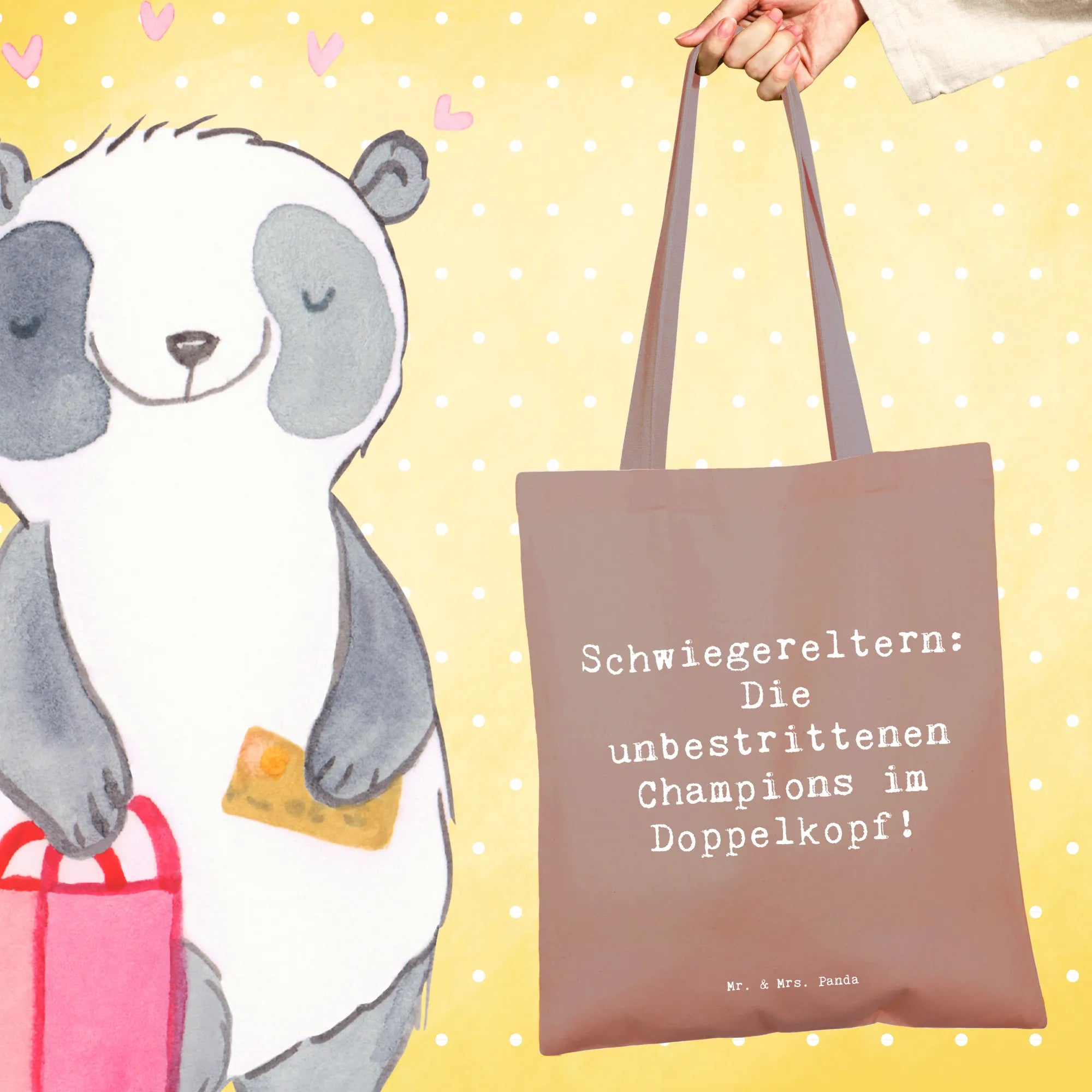 Tote bag Saying Schwiegereltern: Die unbestrittenen Champions im Doppelkopf! Father's Day, Mother's Day