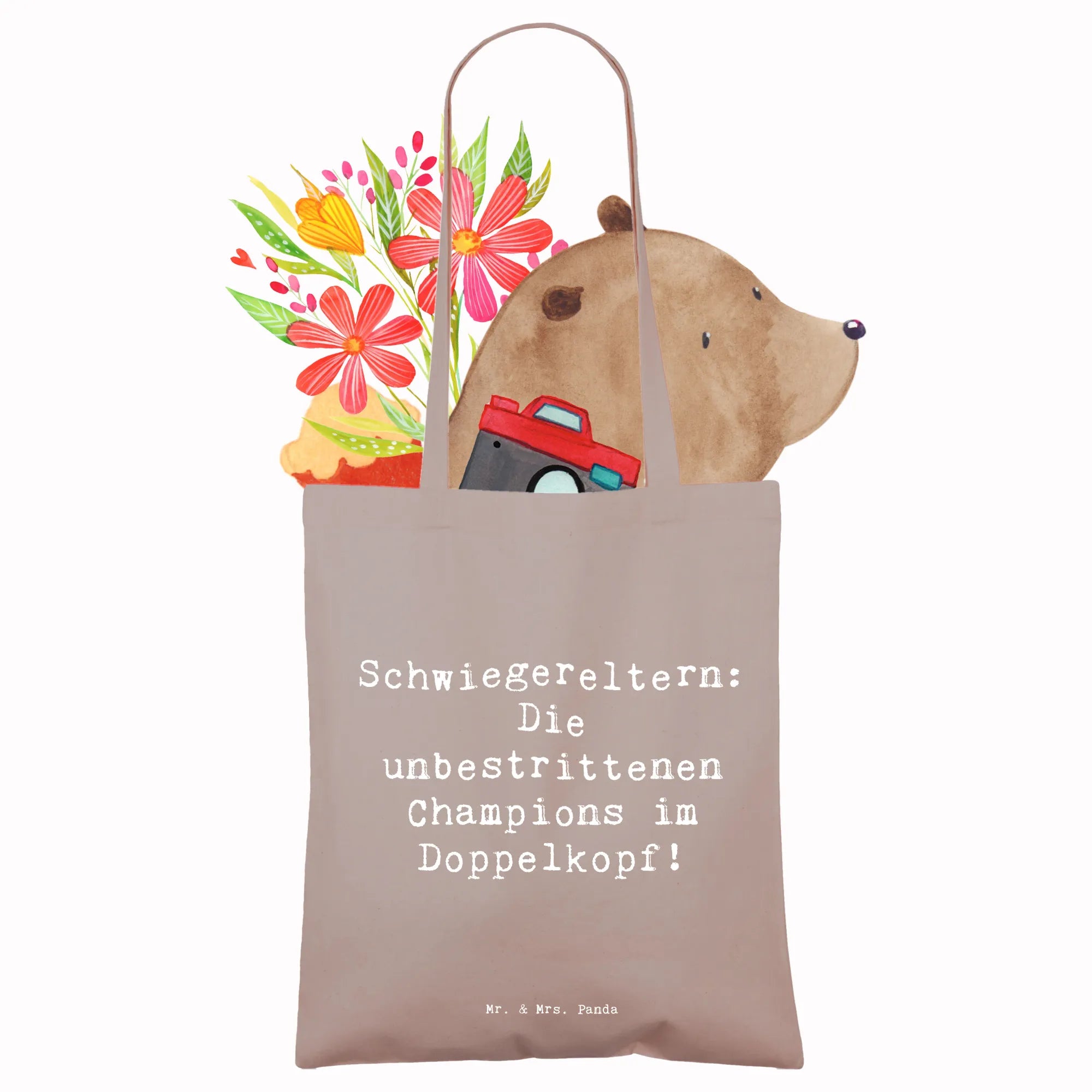 Tote bag Saying Schwiegereltern: Die unbestrittenen Champions im Doppelkopf! Father's Day, Mother's Day